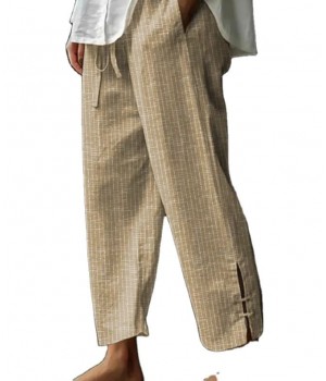 women's pants trousers for summer 2024 are selling trendy retro striped casual holiday travel