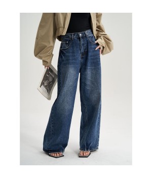 High Waist Wide Leg Jeans Loose Wide Leg Girls trousers Street Vertical Sense Straight Dragging Pants