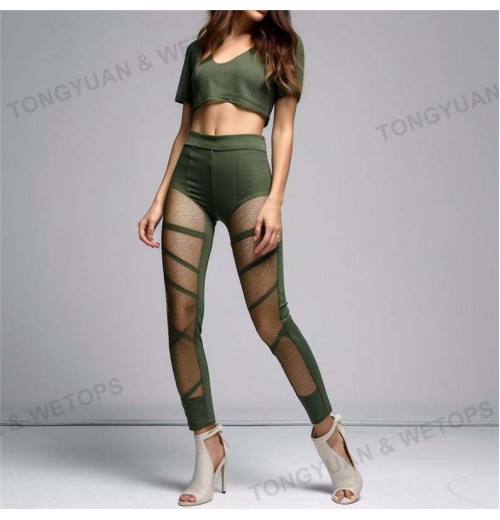 Trendy Pants 2023 Summer Outfits Women Mesh Skinny Stretch Leggings Women Clothing Women's Pants & Trousers